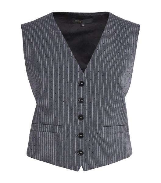 Rhinestone Pinstripe Waistcoat