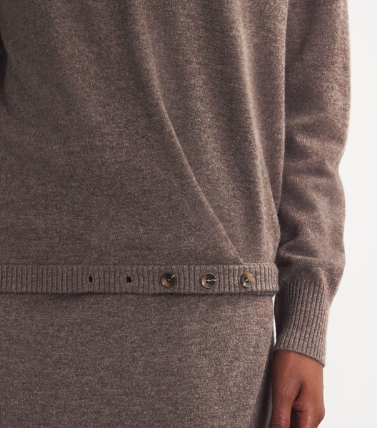 Wool-Cashmere Fasten Sweater 