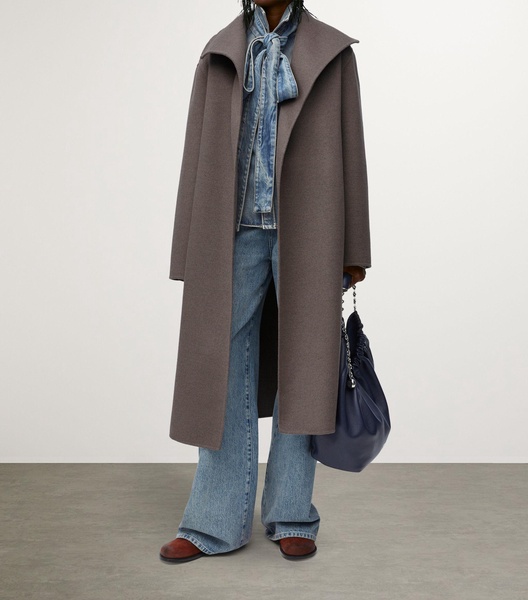 Wool-Cashmere Belted Coat