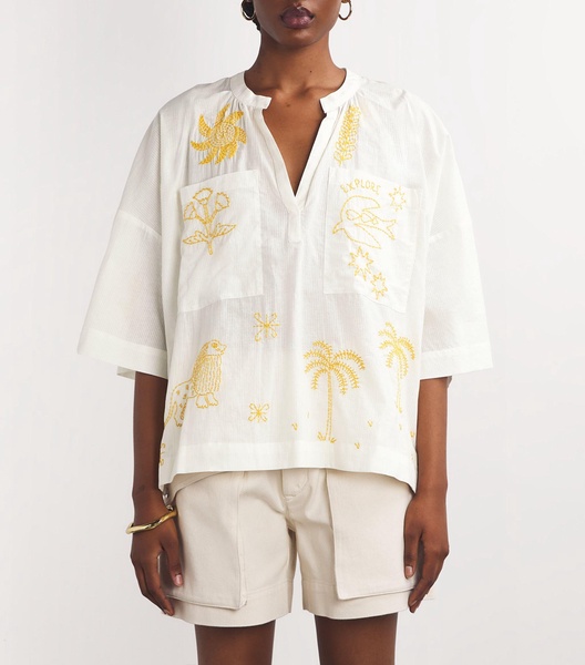 Cotton Embroidered Shirt