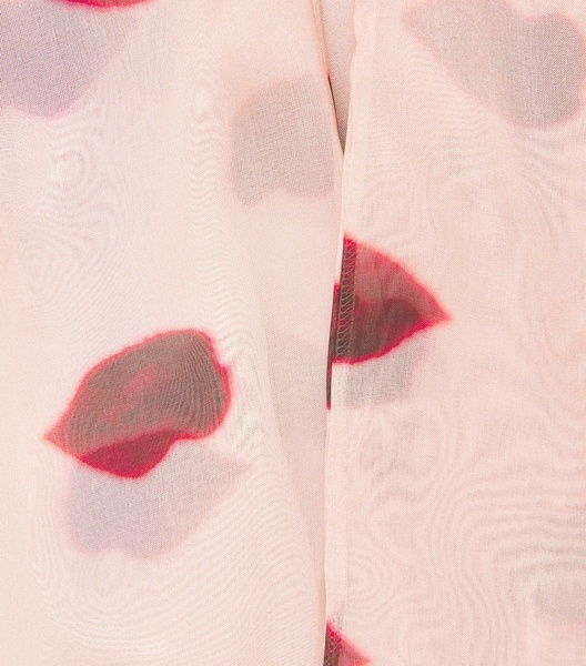 Silk Lip Print Blouse