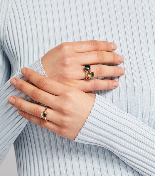 Rose Gold and Topaz Nudo Petit Ring