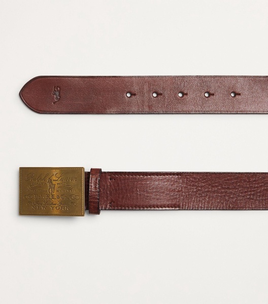 Leather Heritage Plaque Belt