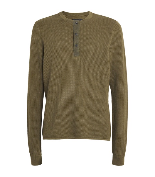 Organic Cotton Pique Henley Top