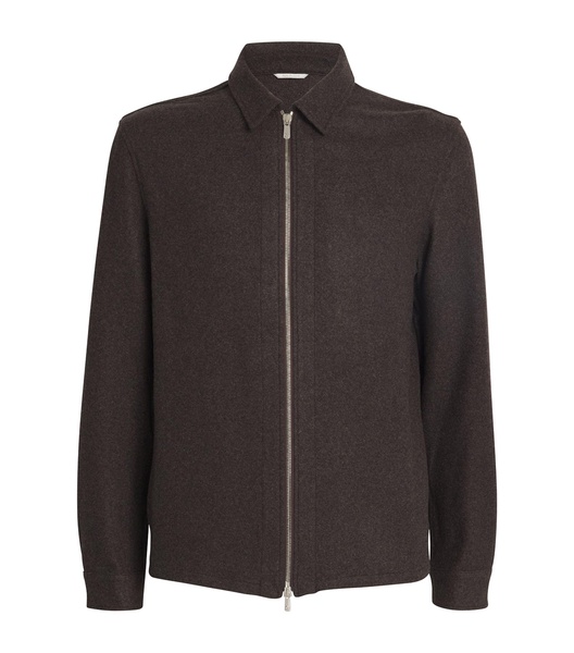 Cashmere Zip-Up Shirt