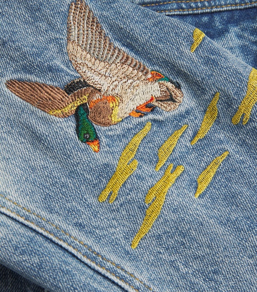 Denim Duck Embroidered Jacket