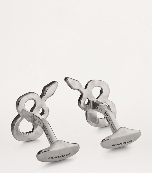 Stainless Steel The Legends of the Zodiac Snake Cufflinks 