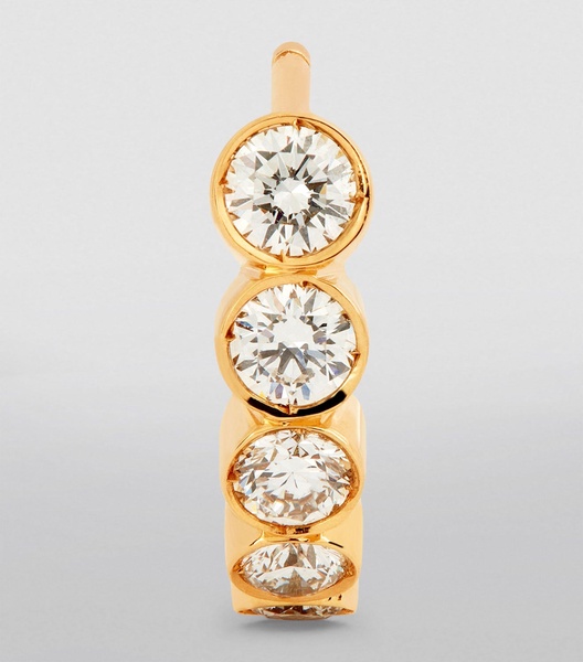 Yellow Gold and Diamond Petite Boucle Ensemble Single Earring