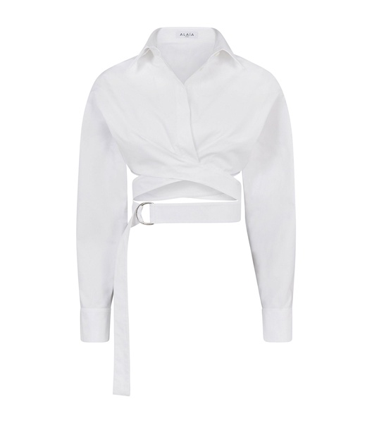 Cotton Poplin Cropped Shirt