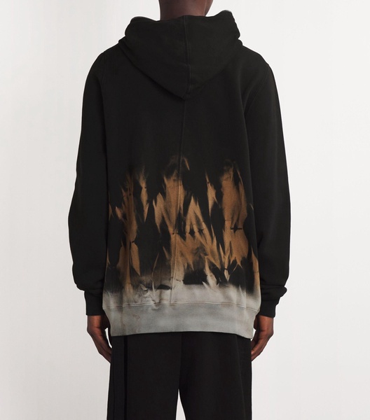 Cotton Flame Print Hoodie