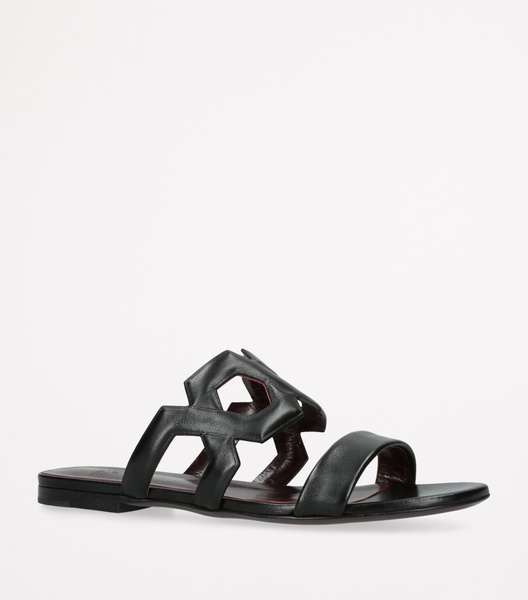 Leather Cut-Out Sandals