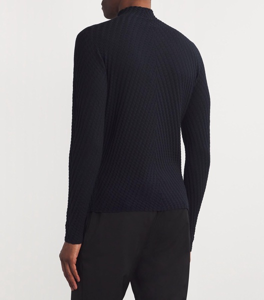 Virgin Wool-Blend Textured Sweater