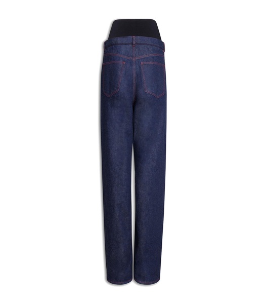 Knit-Waist Straight Jeans