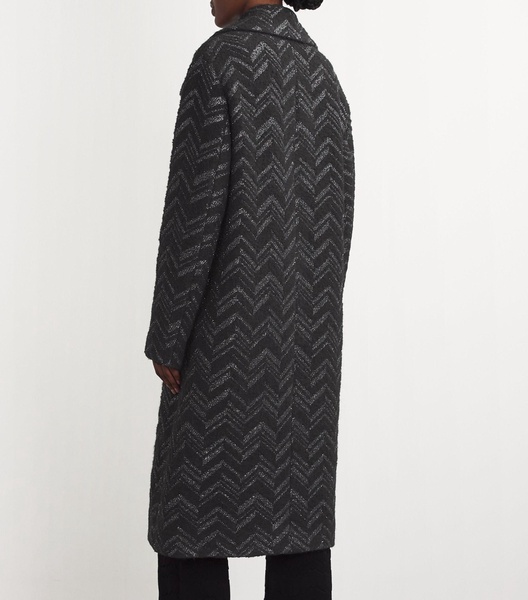 Zigzag Single-Breasted Coat