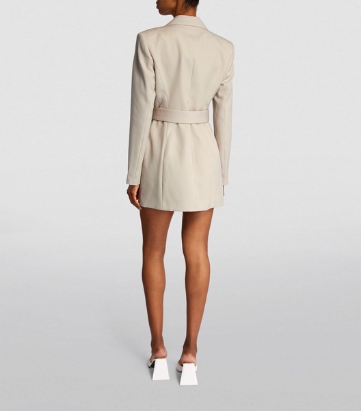 Wool Belted Blazer Dress 