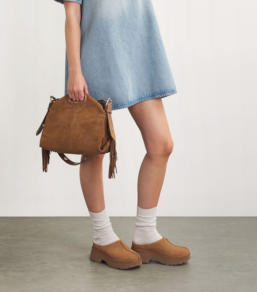 Suede Miss M Shoulder Bag