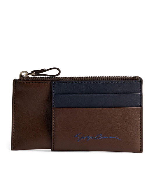 Leather Two-Tone Leather Card Holder