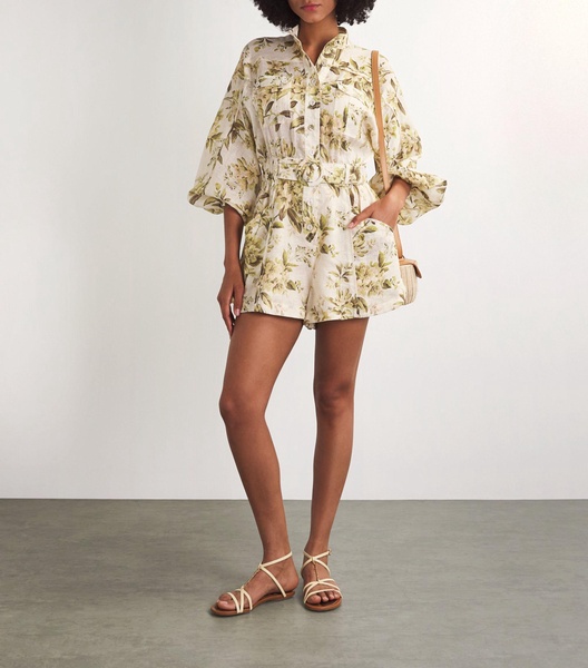 Linen Belted Playsuit 