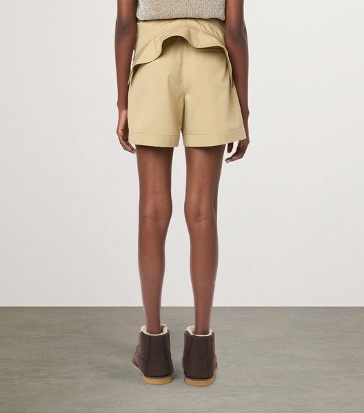 Fold-Over Trench Shorts