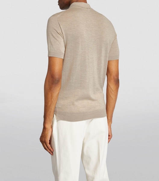 Cashmere-Silk Polo Shirt