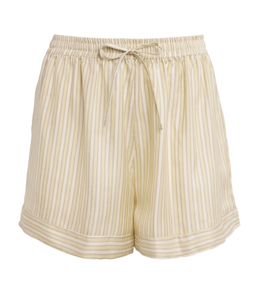 Silk Striped Wensu Shorts