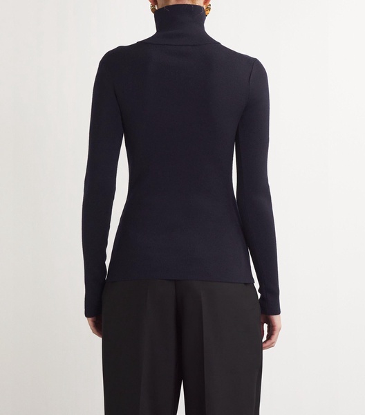 Wool-Blend Half-Zip Top