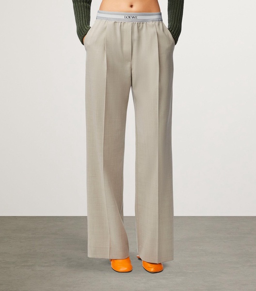 Wool-Blend Logo Trousers 