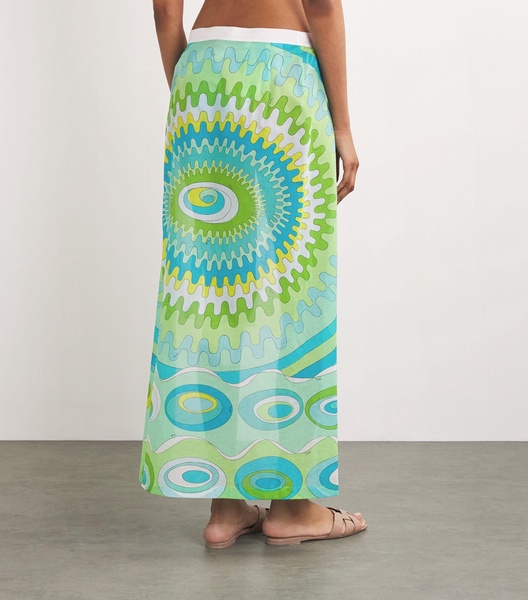 Cotton Bersaglio Print Beach Skirt