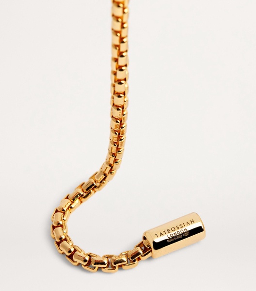 Gold-Plated Silver Box Chain Bracelet