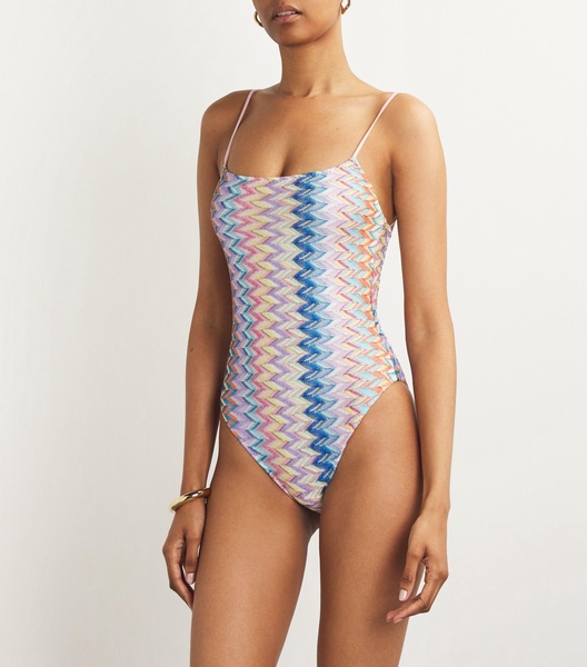 Metallic Chevron Swimsuit