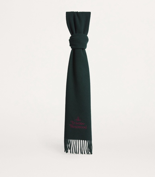 Wool Embroidered Logo Scarf