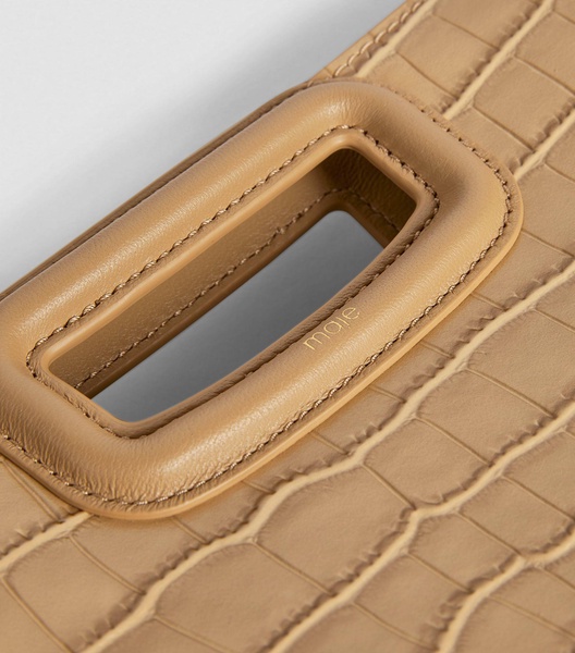 Leather Croc-Embossed M Bag