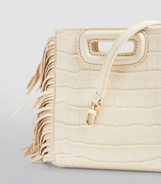 Mini Croc-Embossed M Cross-Body Bag