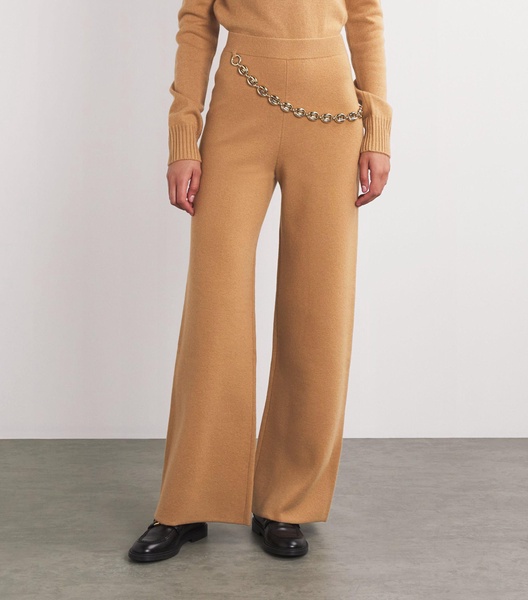 Merino Wool-Blend Chain-Detail Trousers 