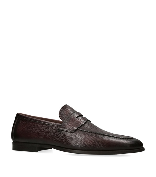 Grained-Leather Diezma Loafers