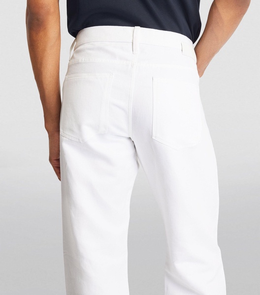 Linen-Cotton Straight Jeans