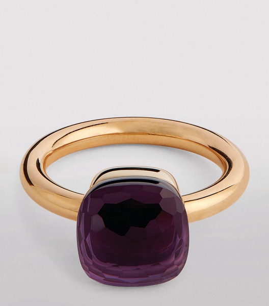 Mixed Gold and Amethyst Nudo Classic Ring