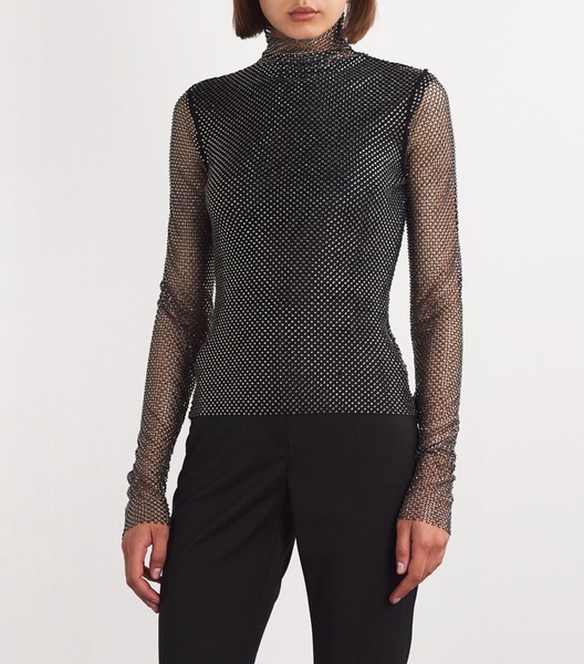 Fishnet Crystal-Embellished Valdai Top