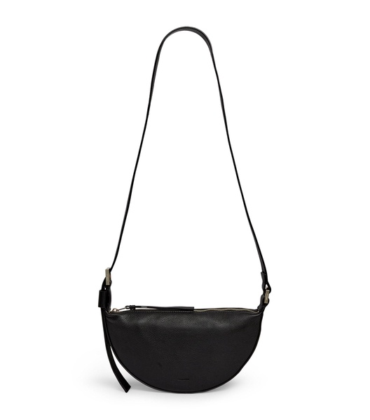 Leather Half Moon Cross-Body Bag