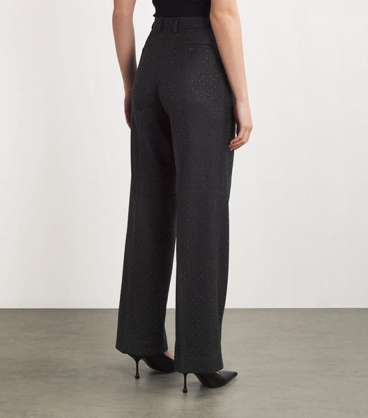 Wool Crystal-Embellished Trousers 