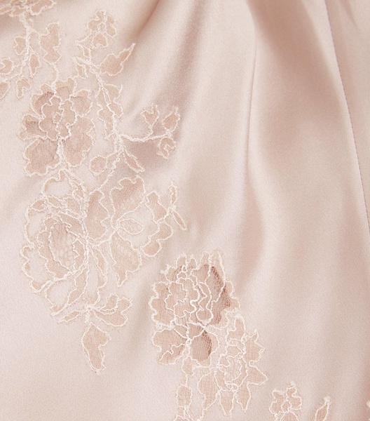 Silk Lace-Trim Nightdress