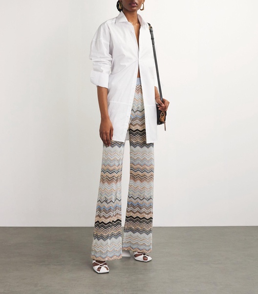 Chevron-Knit Trousers