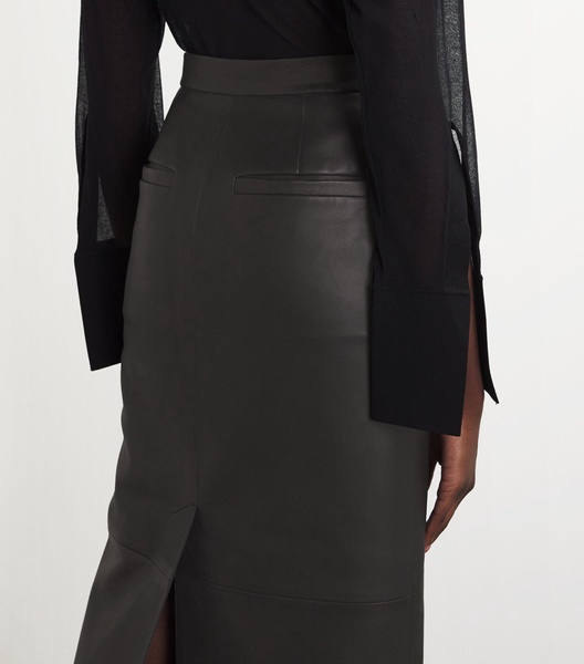 Leather Mari Midi Skirt