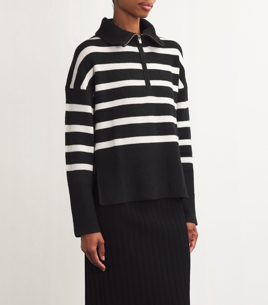 Cashmere-Blend Striped Sweater