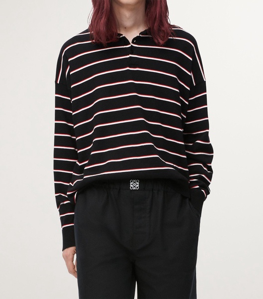 Striped Polo Sweater