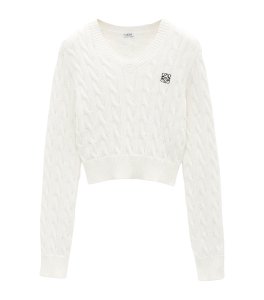 Cotton Cable-Knit Sweater