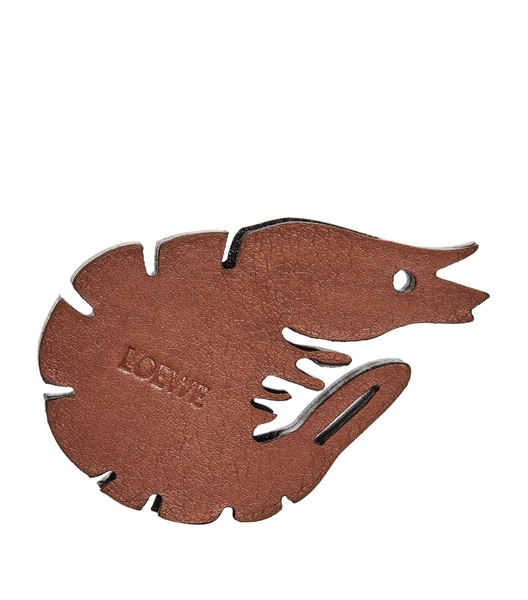 x Paula's Ibiza Leather Shrimp Keychain