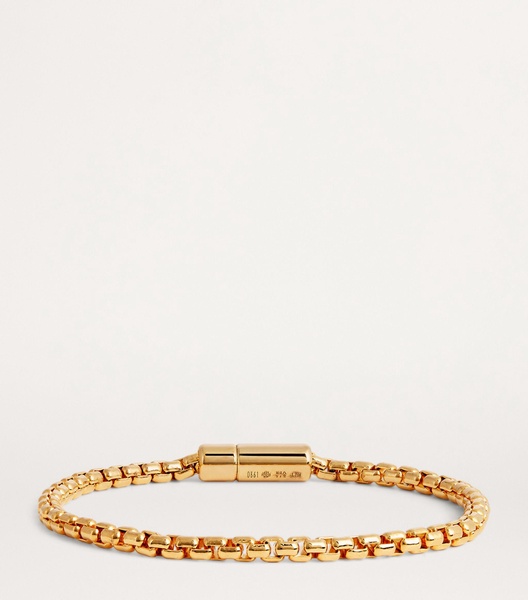 Gold-Plated Silver Box Chain Bracelet