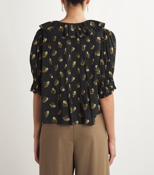 Buttercup Bouquet Ruffled Henry Blouse