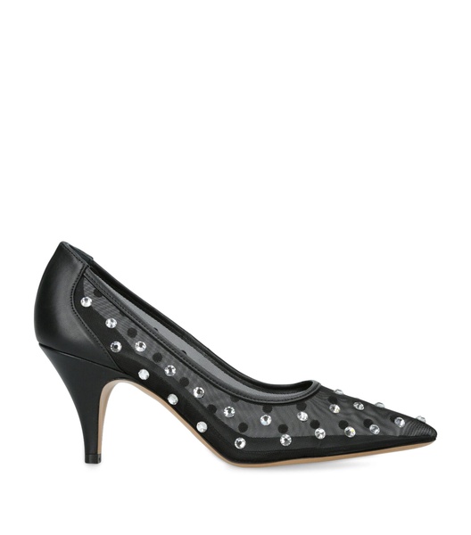 Mesh-Rhinestone River Iconic Pumps 75